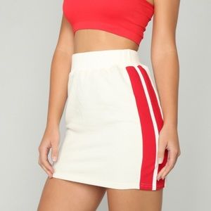 Fashion Nova Ivory Pull-Up Skirt
